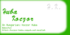 huba koczor business card